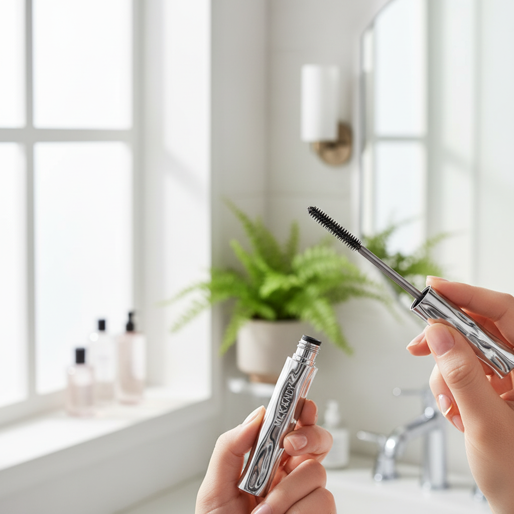 MACKANDY Waterproof 3D Lengthening Mascara Black Eyelash Extension Eye Lashs Brush Long-Wearing Silk Mascara Cosmetics Gift