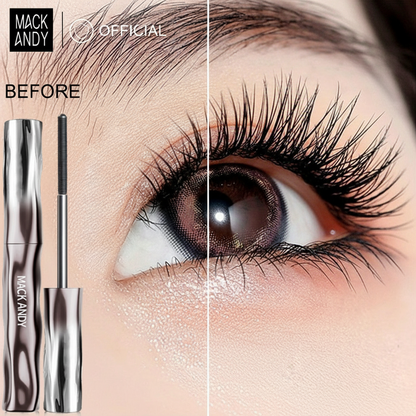 MACKANDY Waterproof 3D Lengthening Mascara Black Eyelash Extension Eye Lashs Brush Long-Wearing Silk Mascara Cosmetics Gift