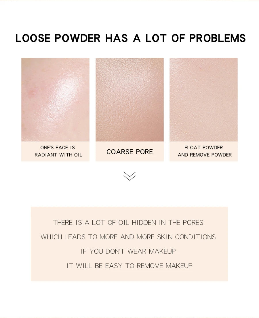 MACKANDY — Poudre correctrice visage à coussin d’air (Longue tenue, contrôle de l’huile, imperméable)